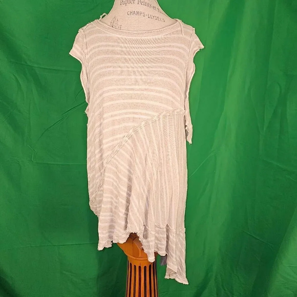 Free People Dresses & Skirts - Free People Womens Between The Lines Striped‎ Asymmetrical Tunic Dress Large